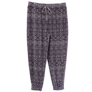 Cuddl Duds Plush Velvet Fleece Jogger Pajama Pants Sz 1XP Gray Fair Isle Pull On